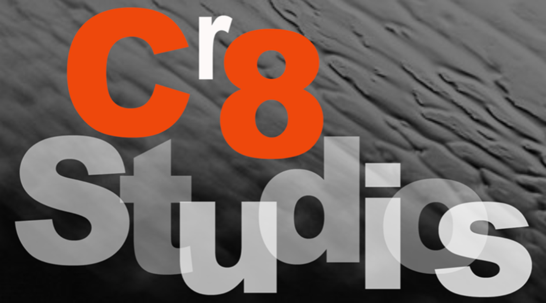 Cr8Studios logo, the creative studio of Australian photographer and artist Raymond Mather.
